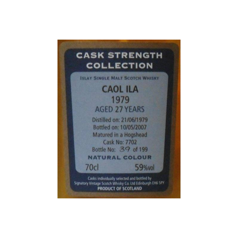Caol Ila Cask Strength Collection 1979 27 Years Single Malt Whisky 2