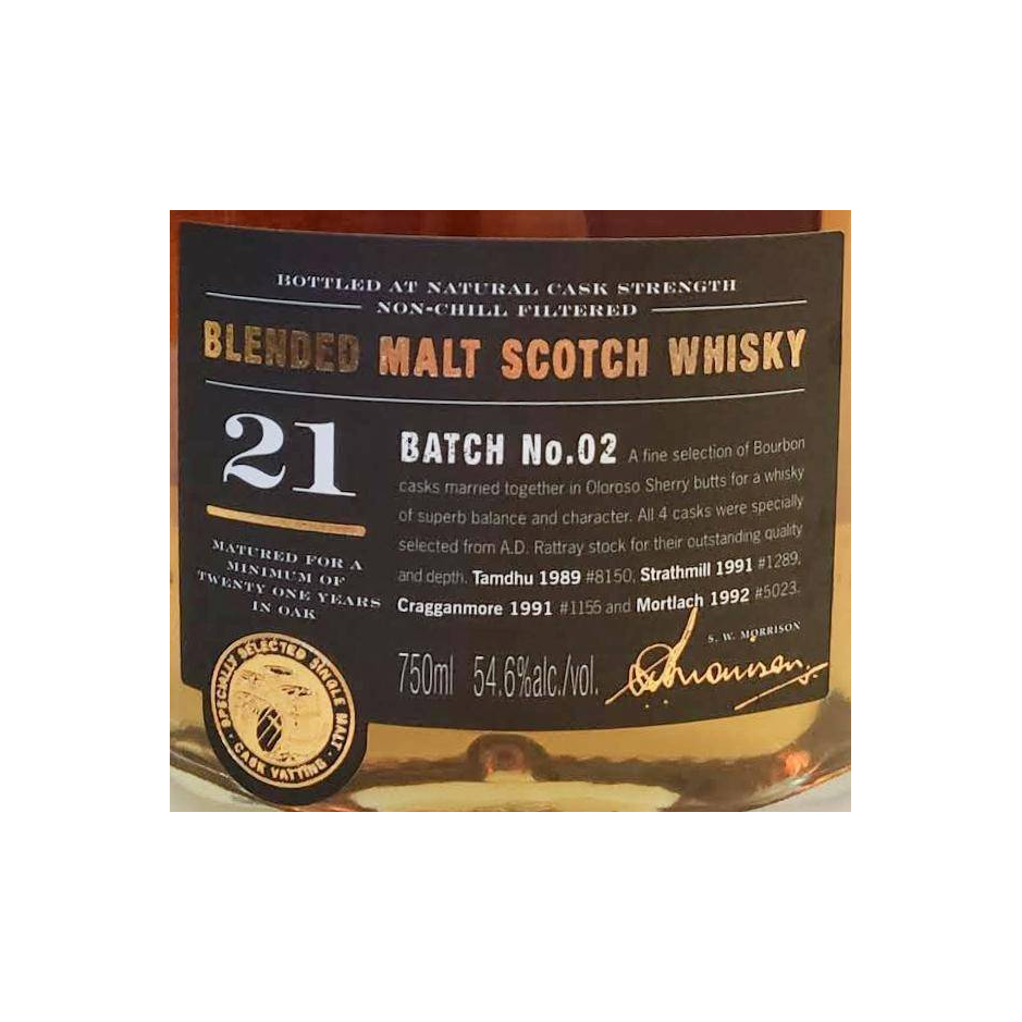 A.D. Rattray 21 Years Blended Malt Whisky 2