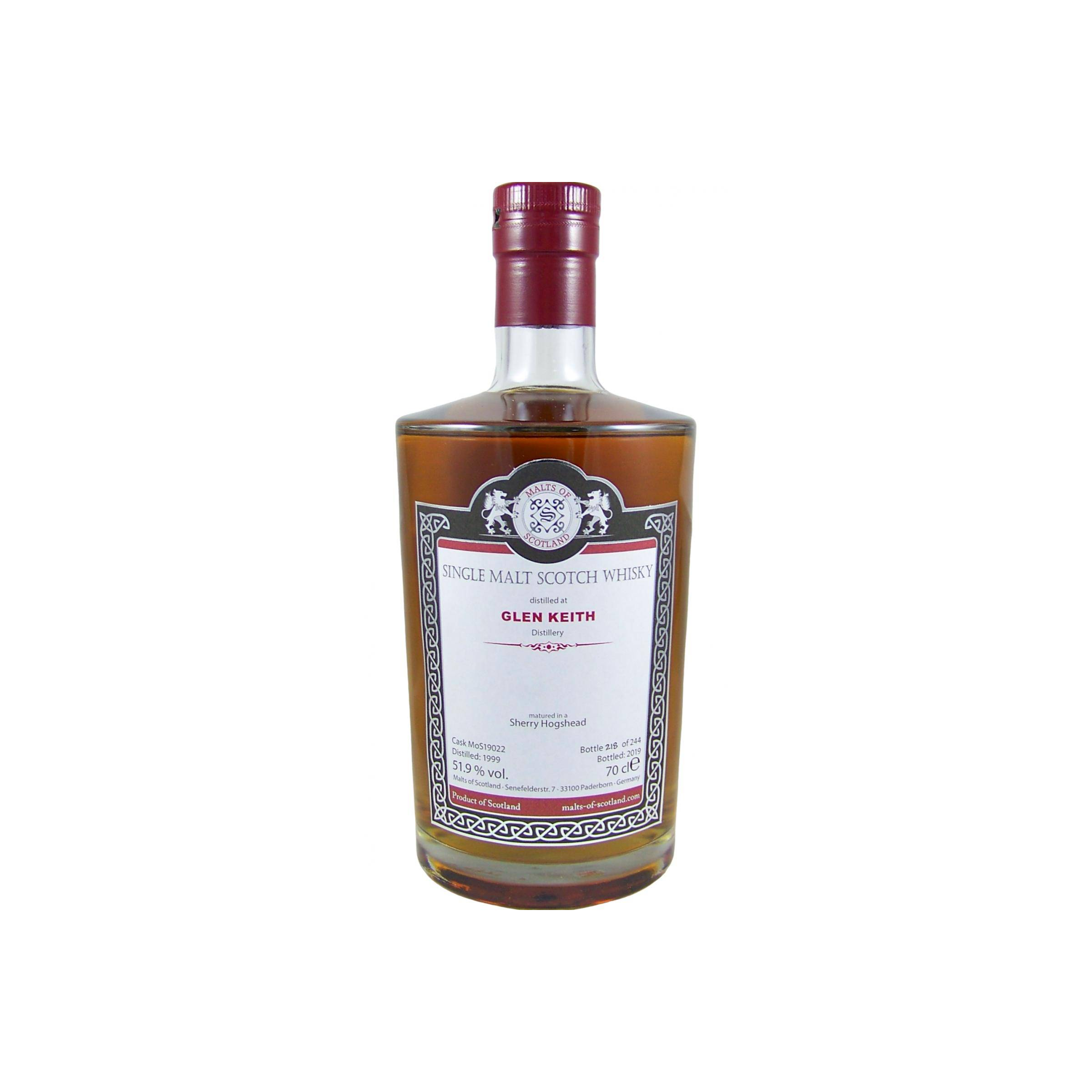 Glen Keith 1999 20 Years Single Malt Whisky
