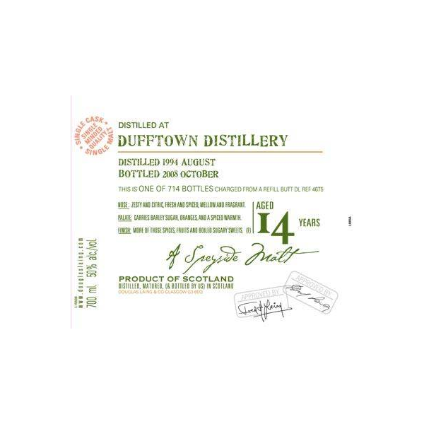 Dufftown Old Malt Cask 1994 14 Years Single Malt Whisky