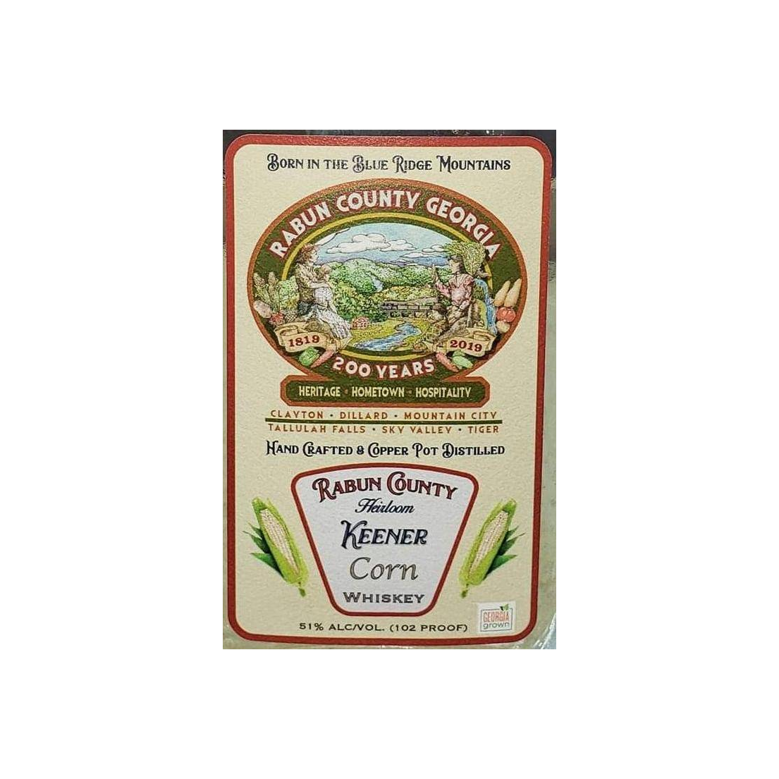 R.M. Rose Rabun County Heirloom Keener Corn Whiskey