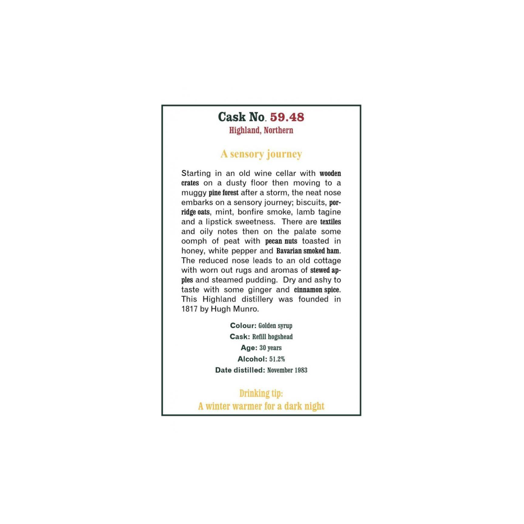 The Scotch Malt Whisky Society 1983 30 Years Single Malt Whisky