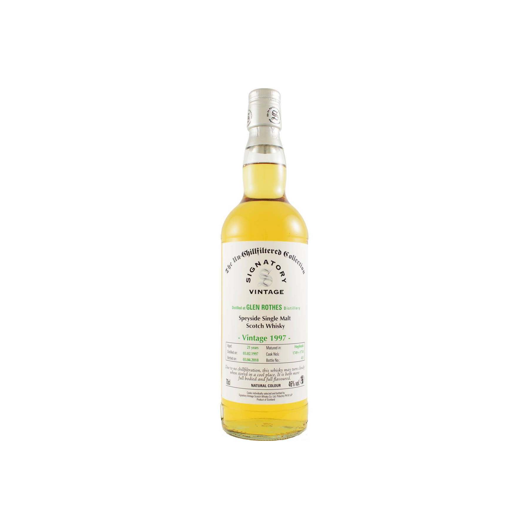 The Glenrothes The Un-Chillfiltered Collection 1997 21 Years Single Malt Whisky
