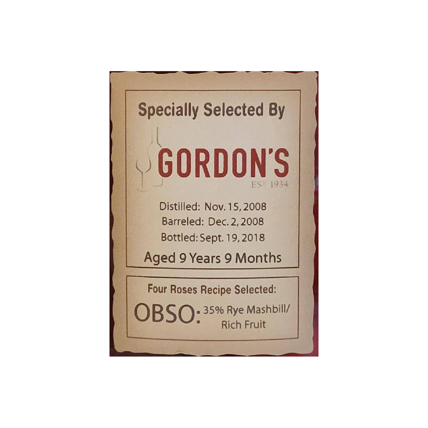 Four Roses 2008 9 Years Bourbon Whisky