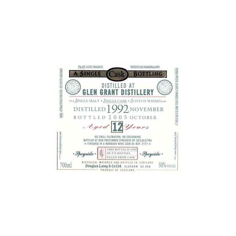 Glen Grant Old Malt Cask 1992 12 Years Single Malt Whisky 2