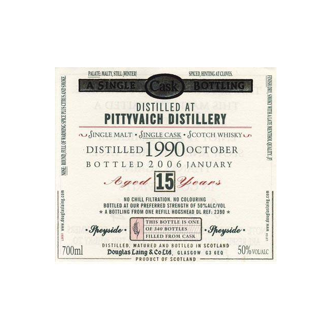 Pittyvaich Old Malt Cask 1990 15 Years Single Malt Whisky 2