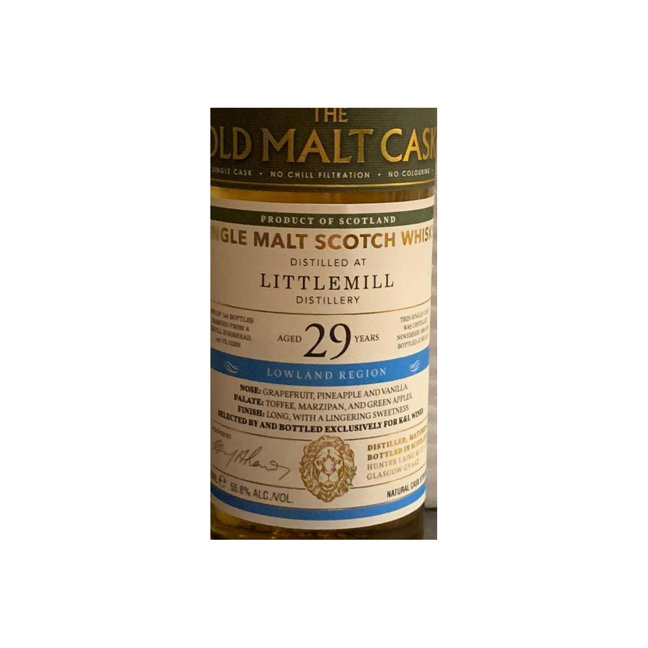 Littlemill Old Malt Cask 1988 29 Years Single Malt Whisky