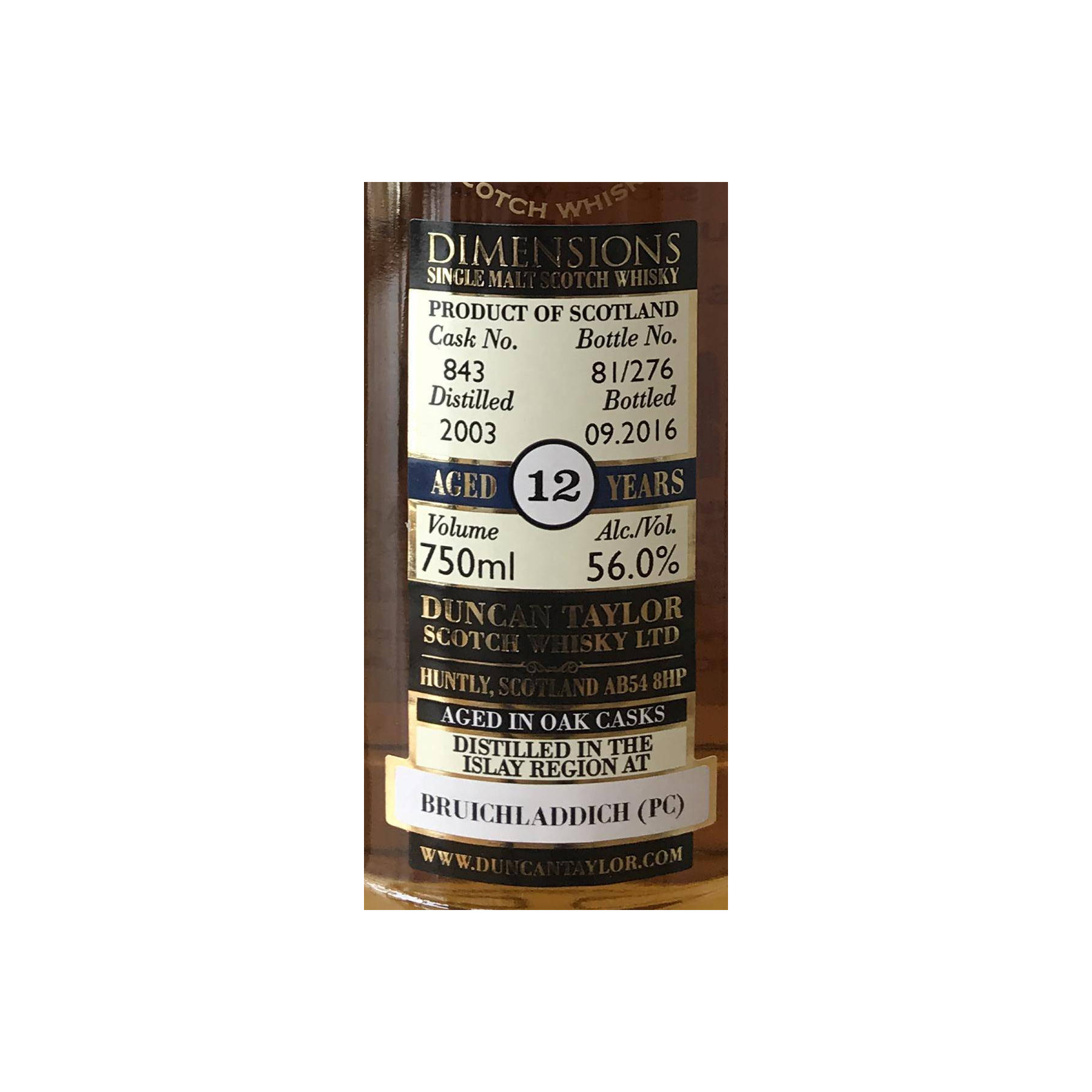 Bruichladdich Dimensions 2003 12 Years Single Malt Whisky 2