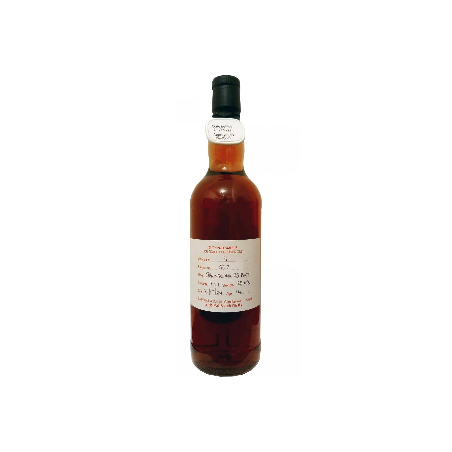 Springbank Duty Paid Sample - For Trade Purposes Only 2004 14 Years Single Malt Whisky 2