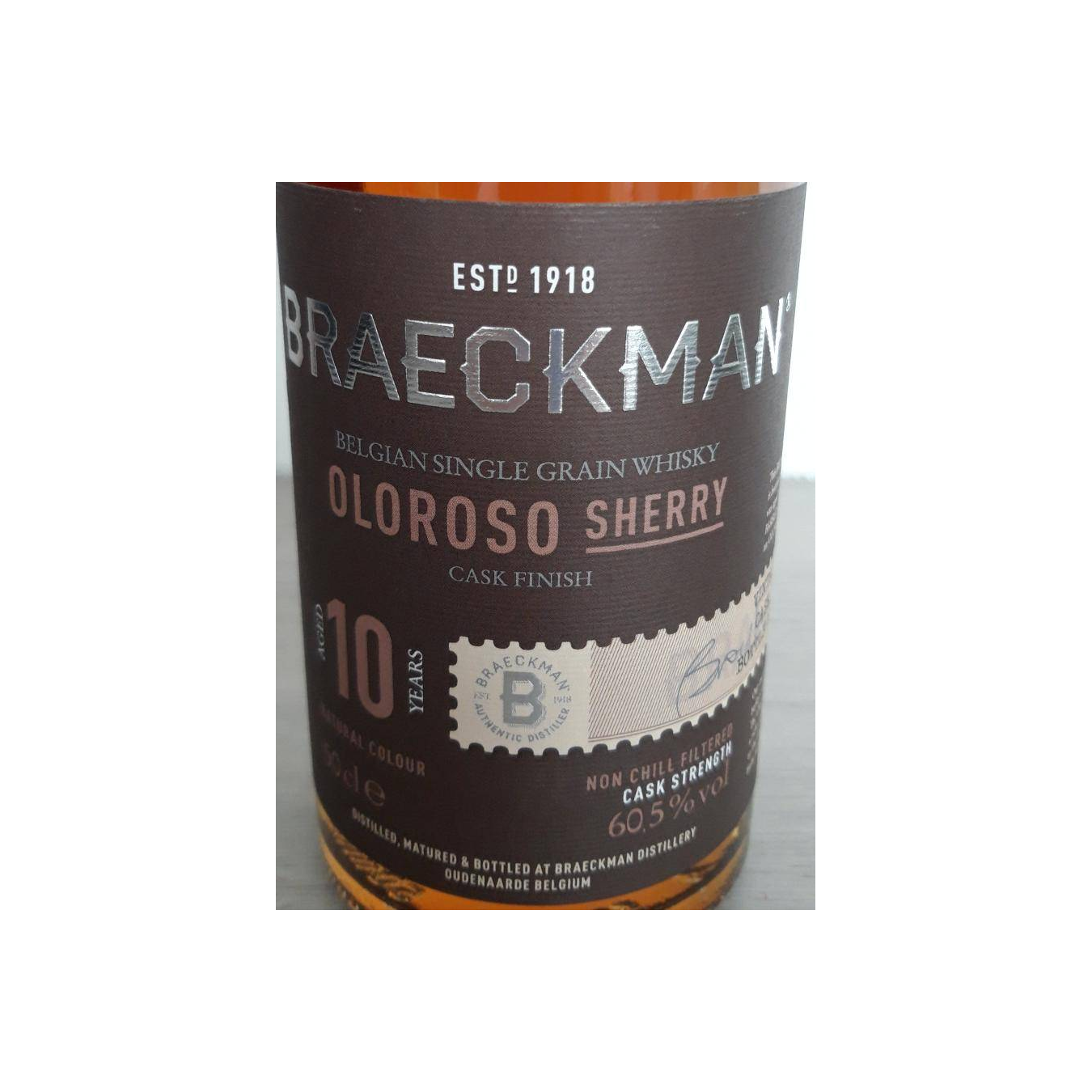 Braeckman Distillers 10-year-old 2