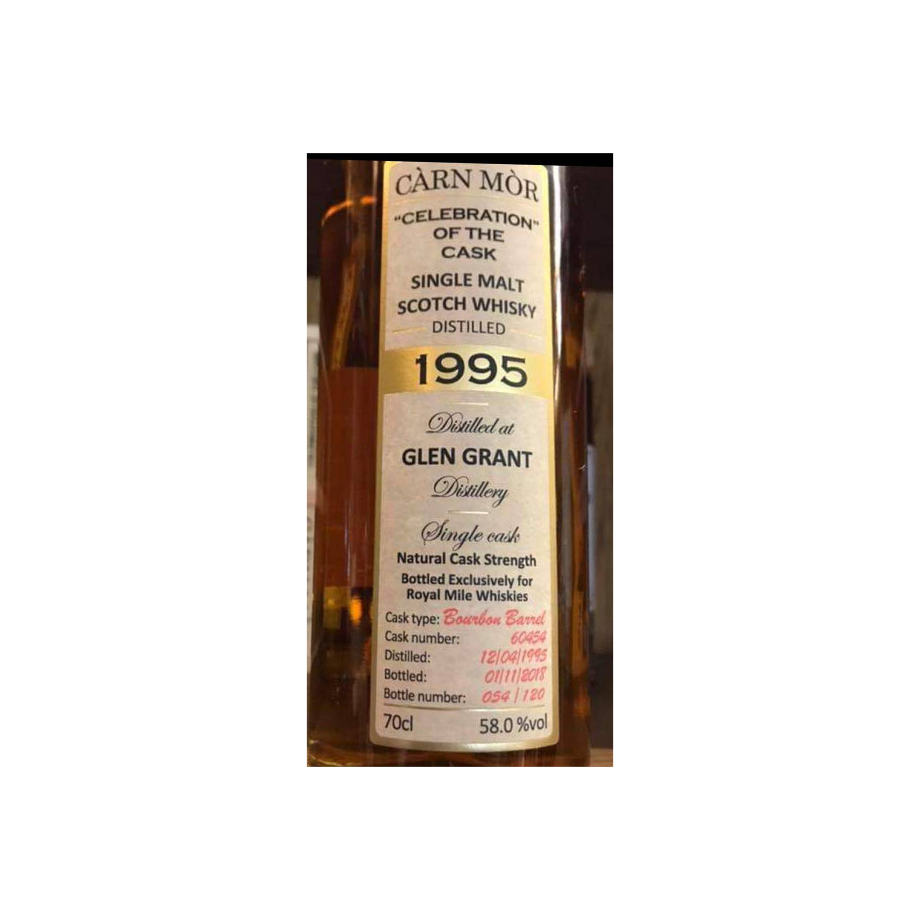 Glen Grant 1995 23 Years Single Malt Whisky