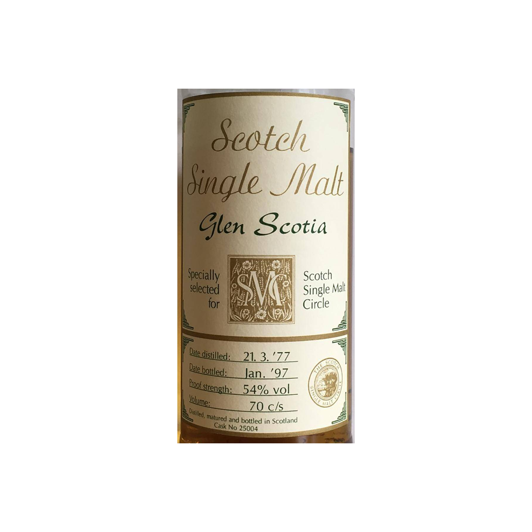 Glen Scotia 1977 19 Years Single Malt Whisky