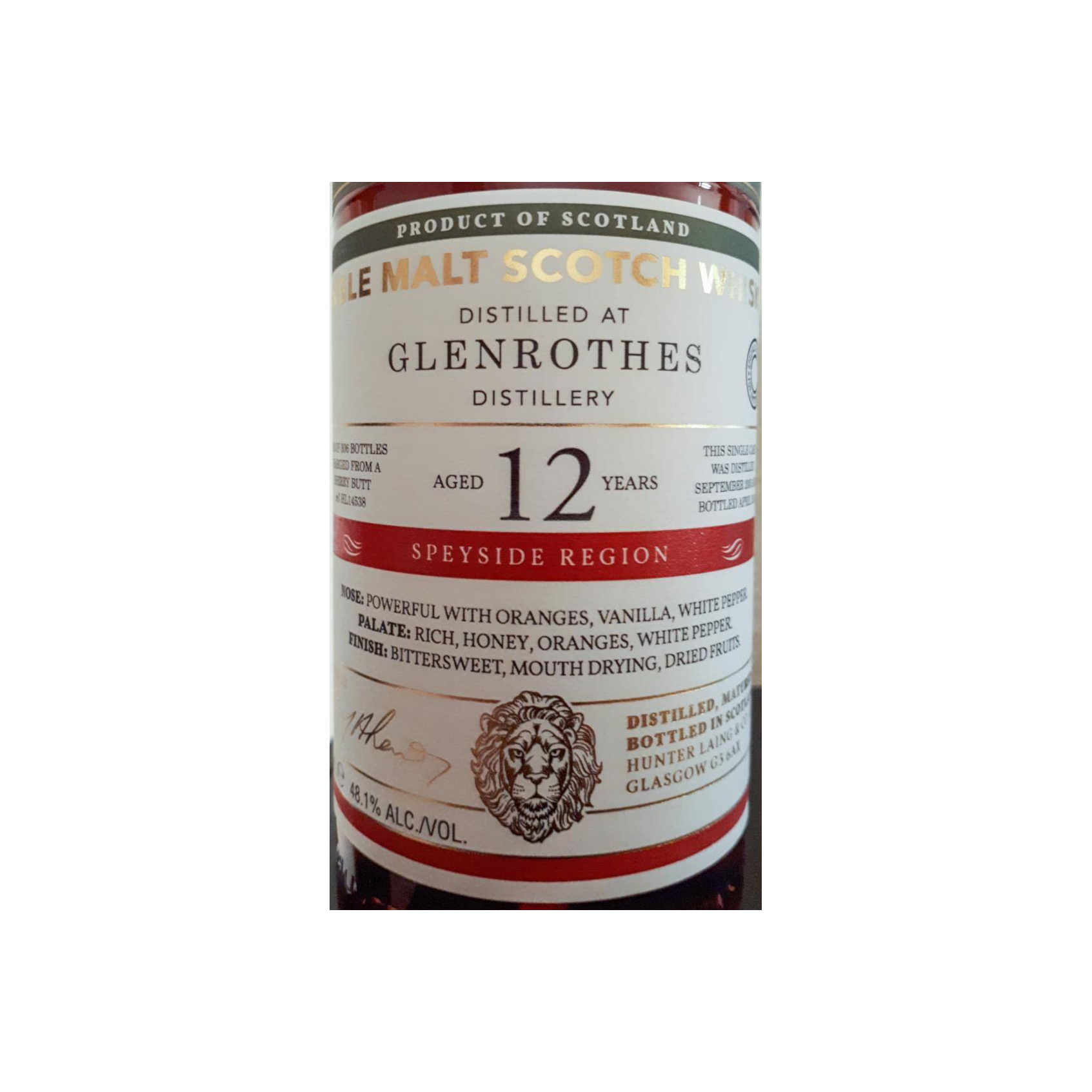 The Glenrothes Old Malt Cask 2005 12 Years Single Malt Whisky 2