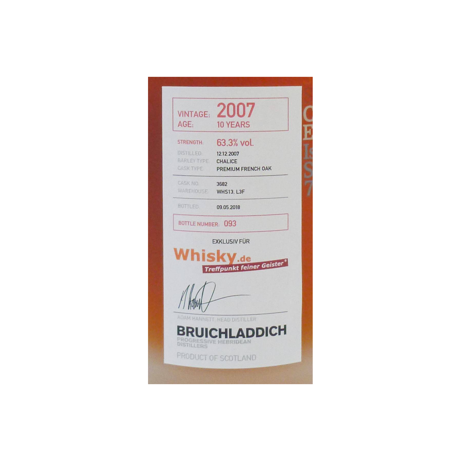 Bruichladdich 2007 10 Years Single Malt Whisky 2