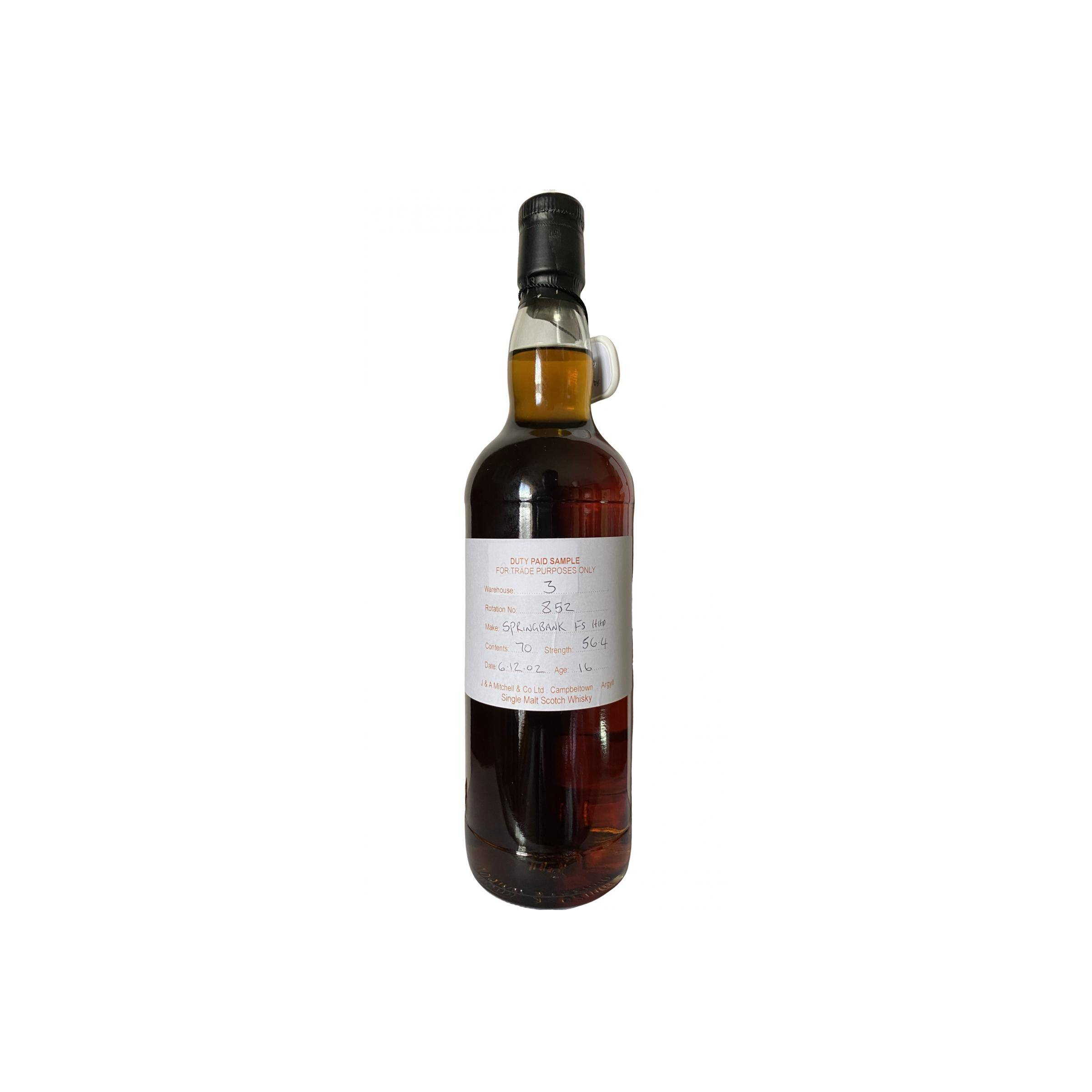 Springbank Duty Paid Sample - For Trade Purposes Only 2002 16 Years Single Malt Whisky