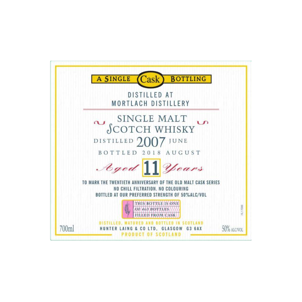Mortlach 2007 11 Years Single Malt Whisky 3