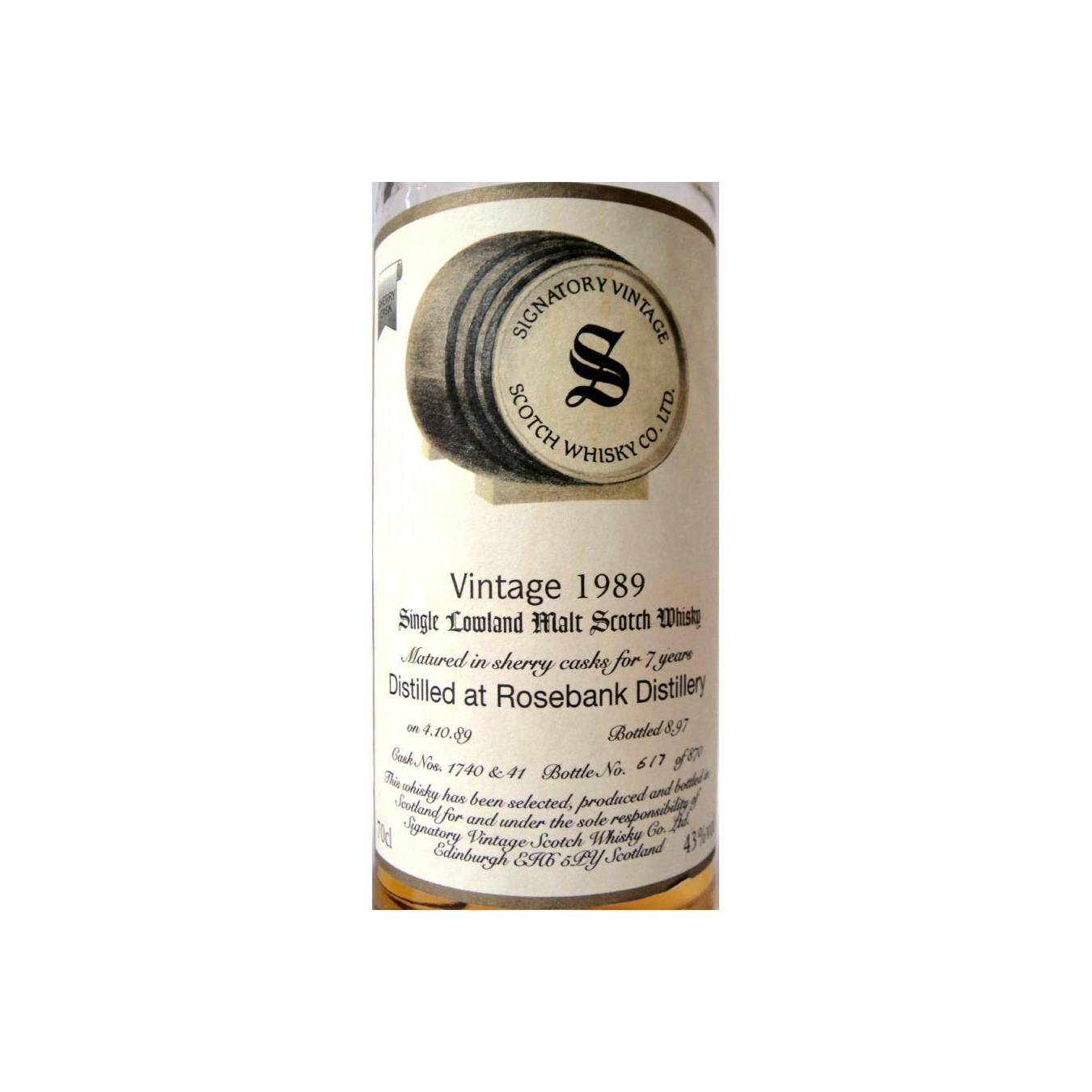 Rosebank Vintage Collection 1989 7 Years Single Malt Whisky 2