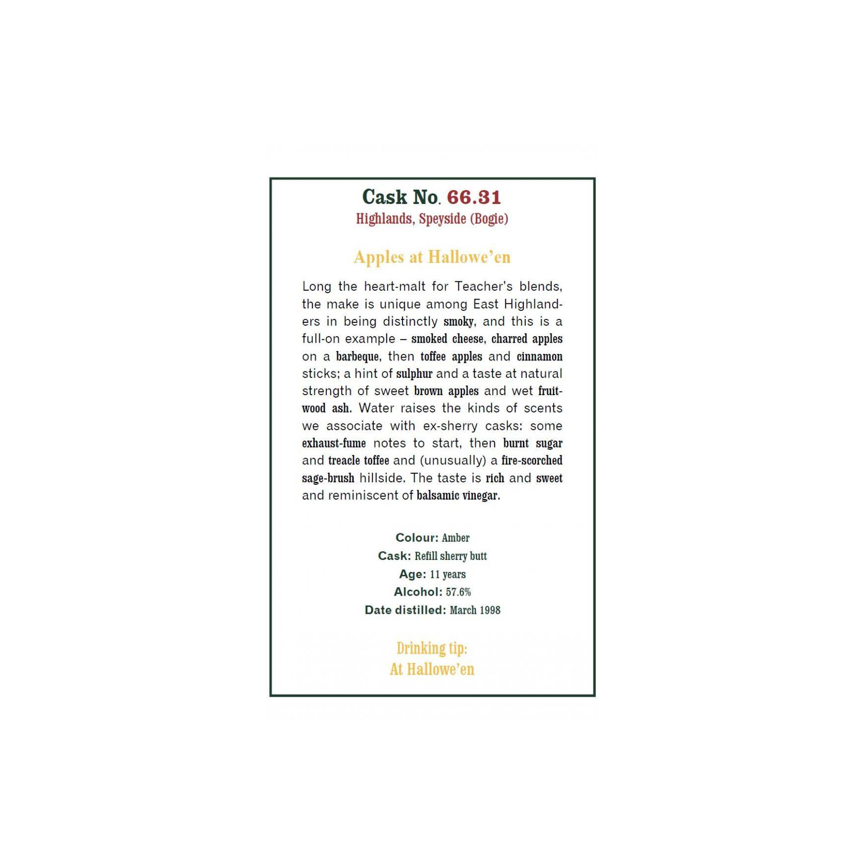 The Scotch Malt Whisky Society 1998 11 Years Single Malt Whisky
