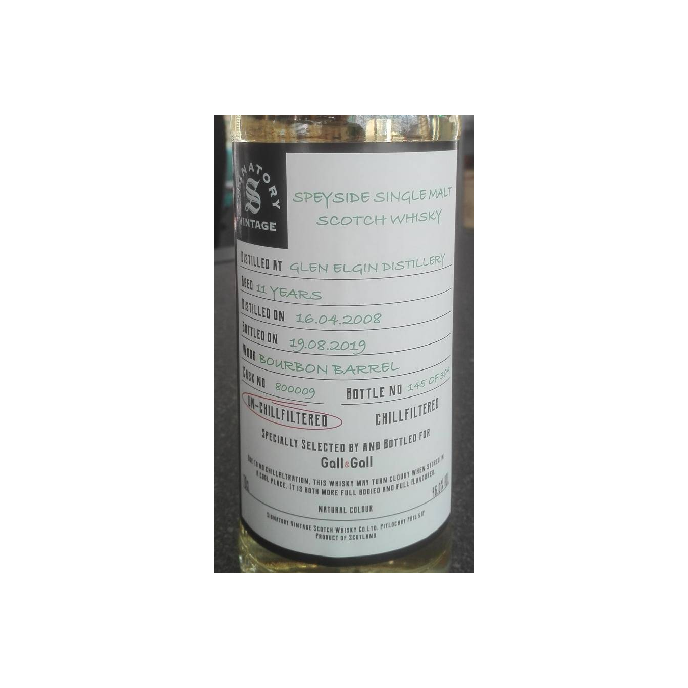 Glen Elgin The Un-Chillfiltered Collection 2008 11 Years Single Malt Whisky