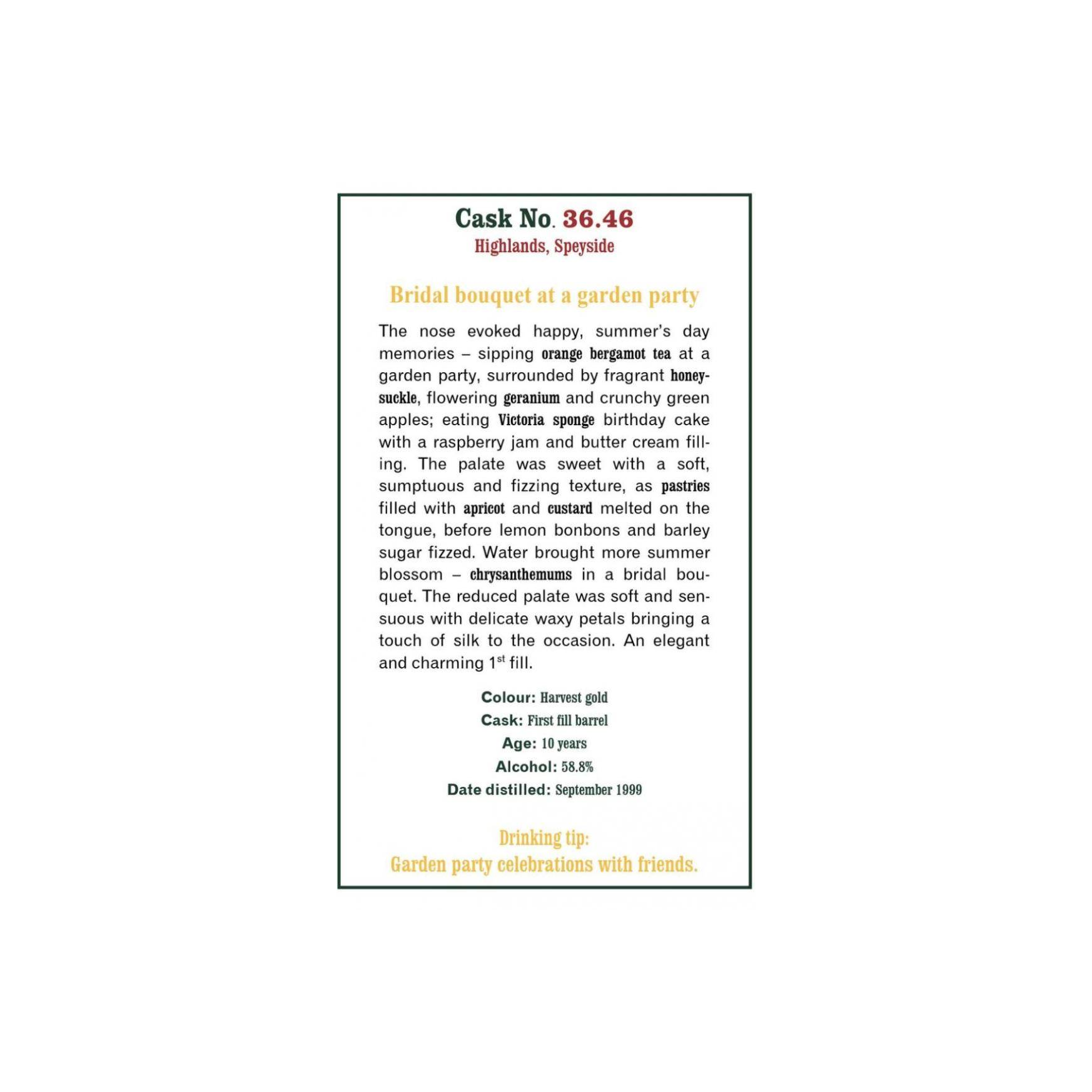 The Scotch Malt Whisky Society 1999 10 Years Single Malt Whisky