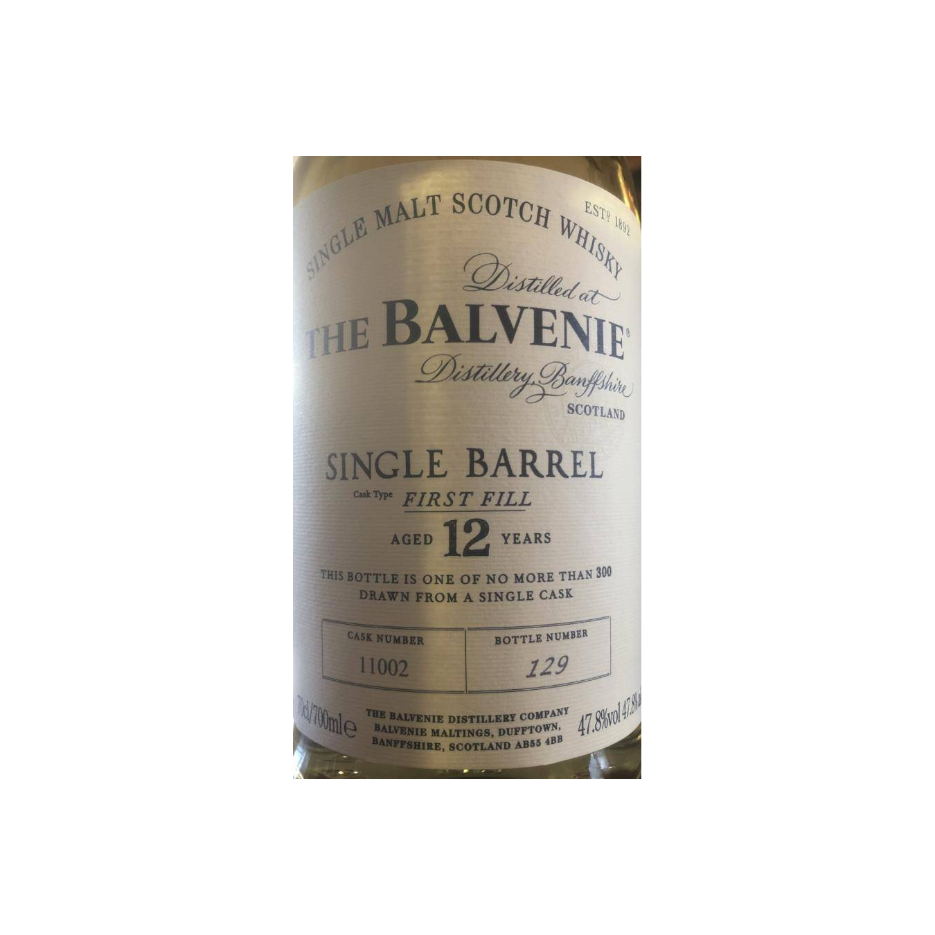 The Balvenie Single Cask 12 Years Single Malt Whisky 2