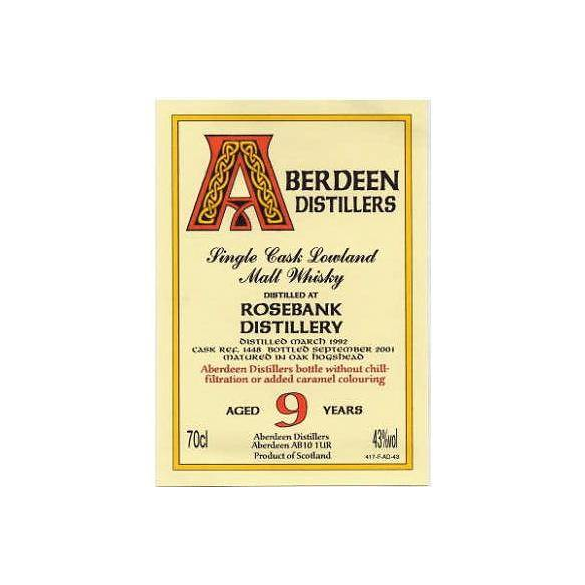 Rosebank 1992 9 Years Single Malt Whisky 2
