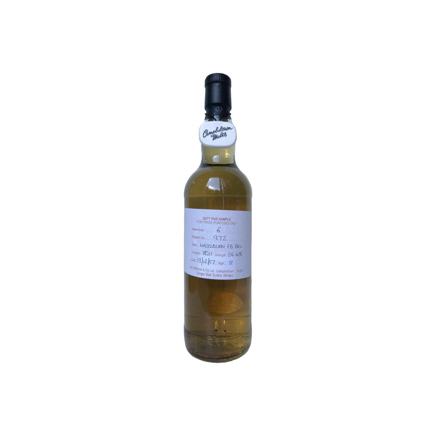 Hazelburn Duty Paid Sample - For Trade Purposes Only 2007 11 Years Single Malt Whisky