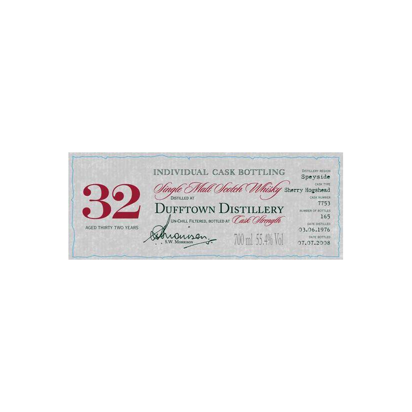 Dufftown Individual Cask Bottling 1976 32 Years Single Malt Whisky