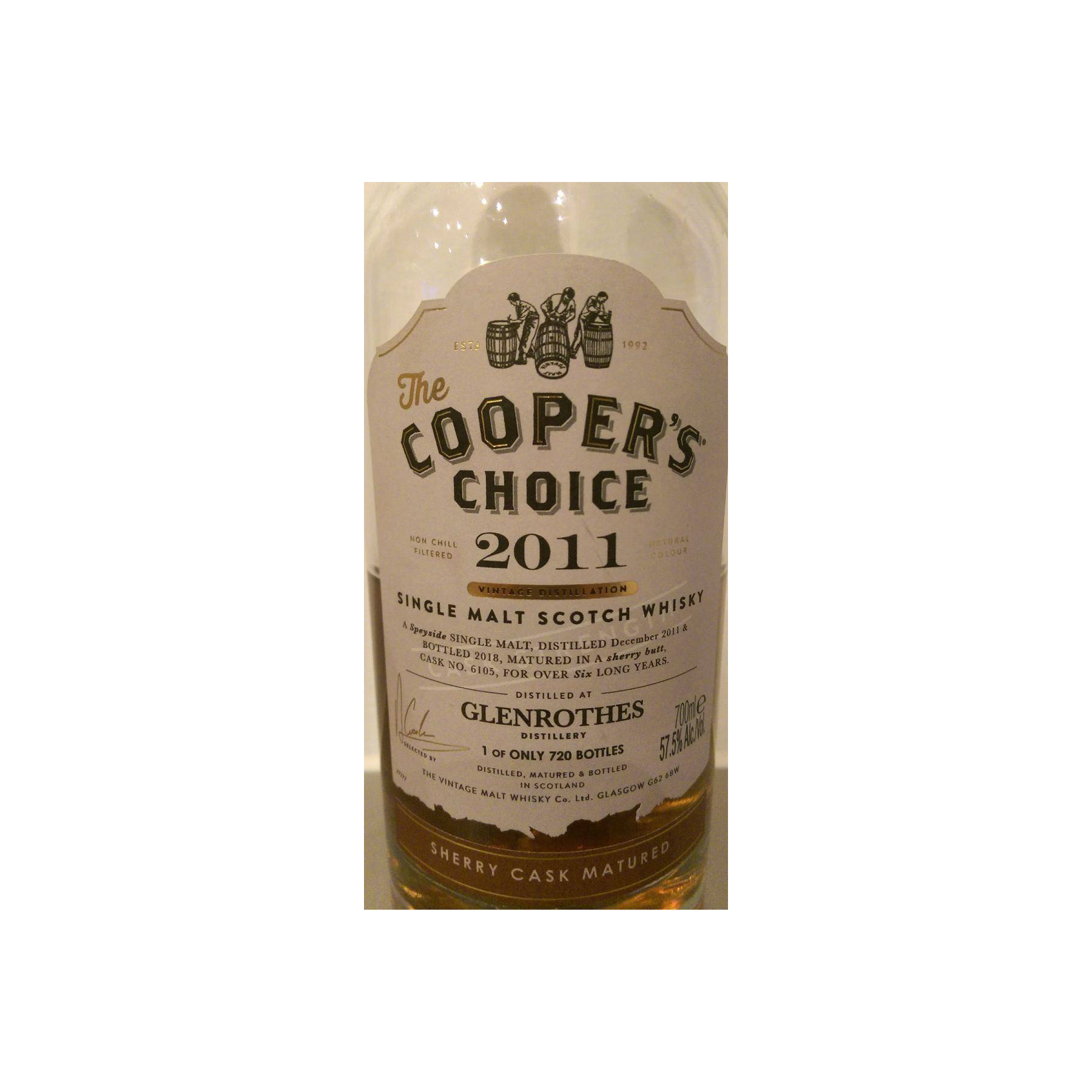 The Glenrothes The Cooper's Choice 2011 6 Years Single Malt Whisky 2