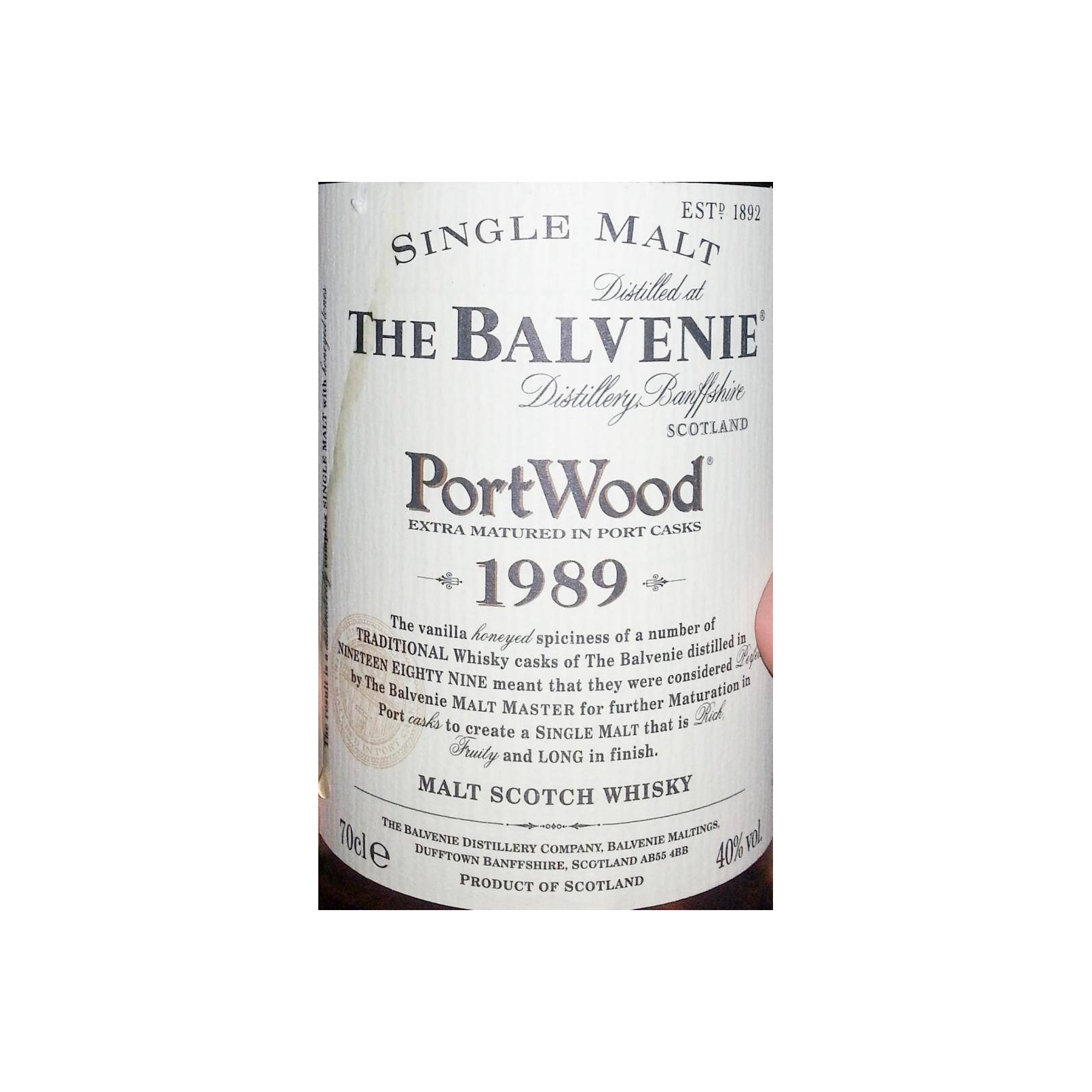 The Balvenie 1989 13 Years Single Malt Whisky