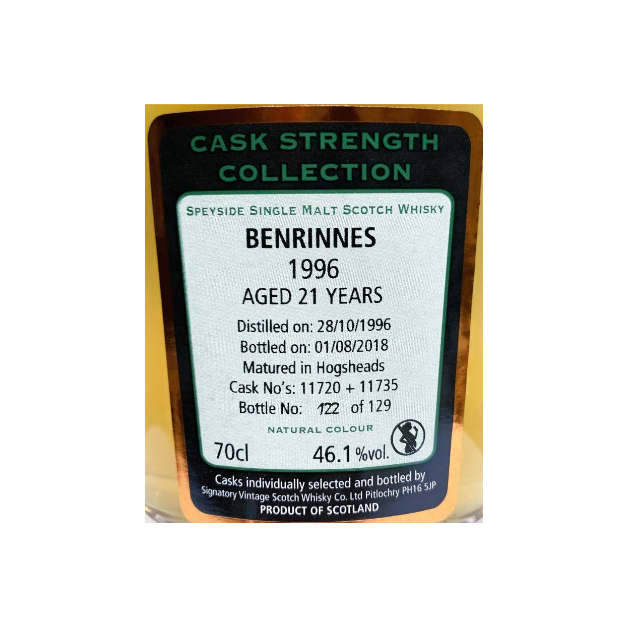 Benrinnes Cask Strength Collection 1996 21 Years Single Malt Whisky 3