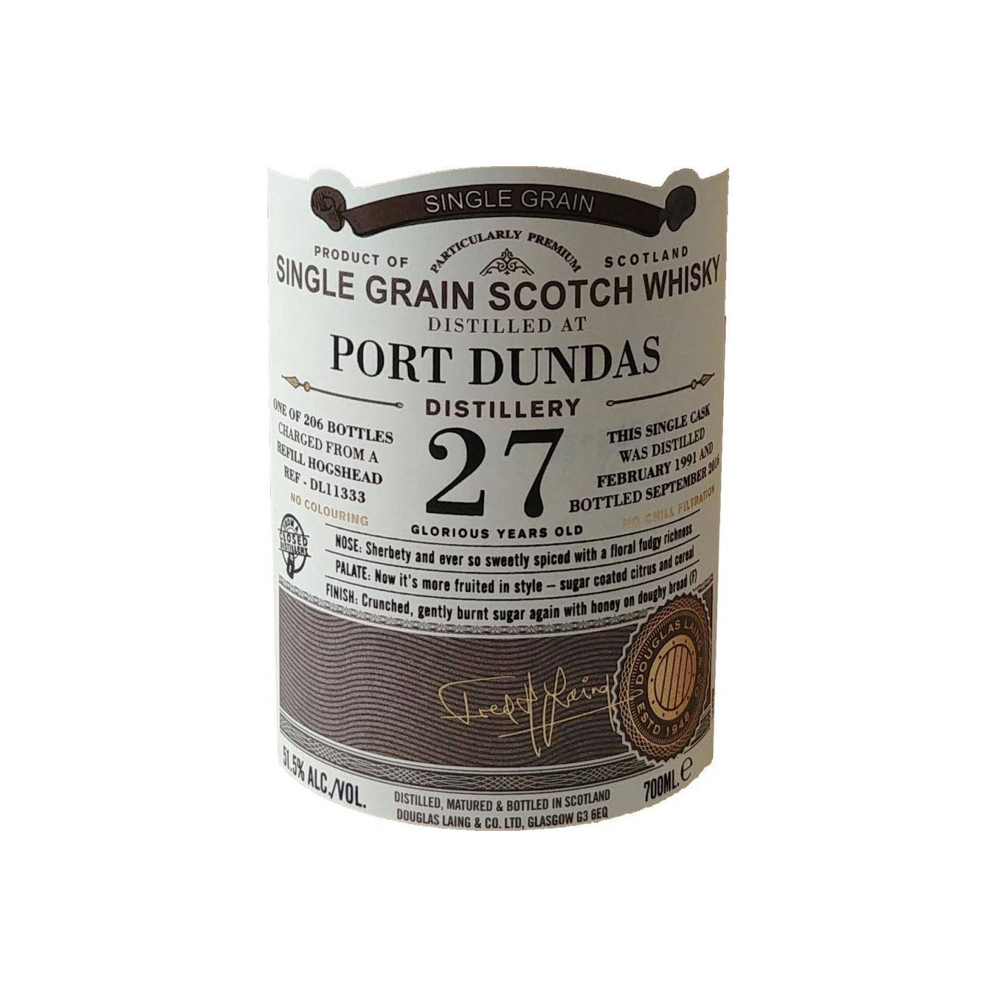 Port Dundas Old Particular 1988 27 Years Single Grain Whisky 3