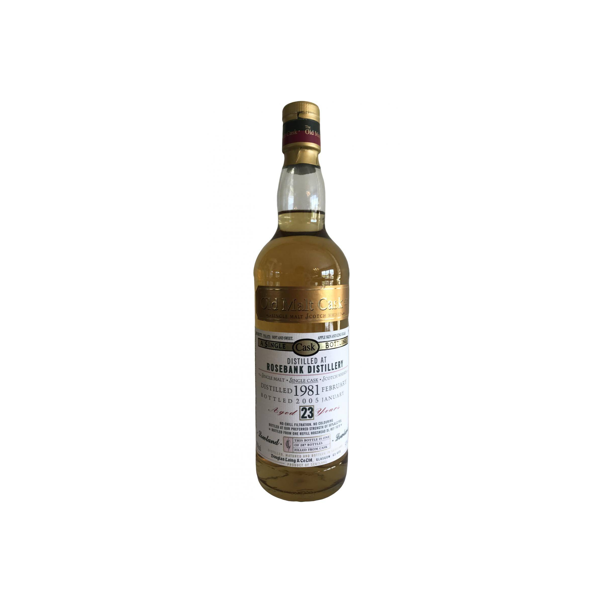 Rosebank Old Malt Cask 1981 23 Years Single Malt Whisky