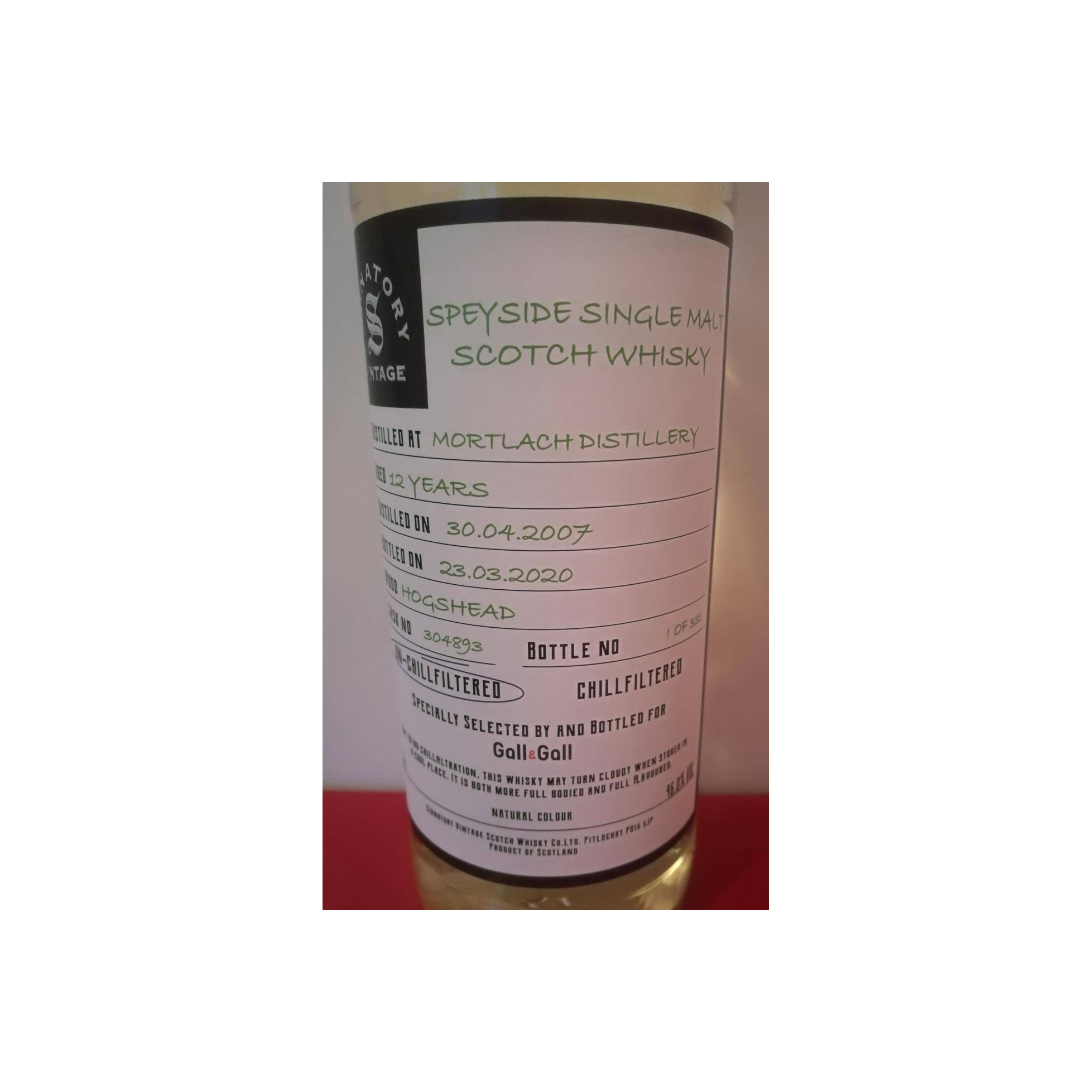 Mortlach The Un-Chillfiltered Collection 2007 12 Years Single Malt Whisky 2