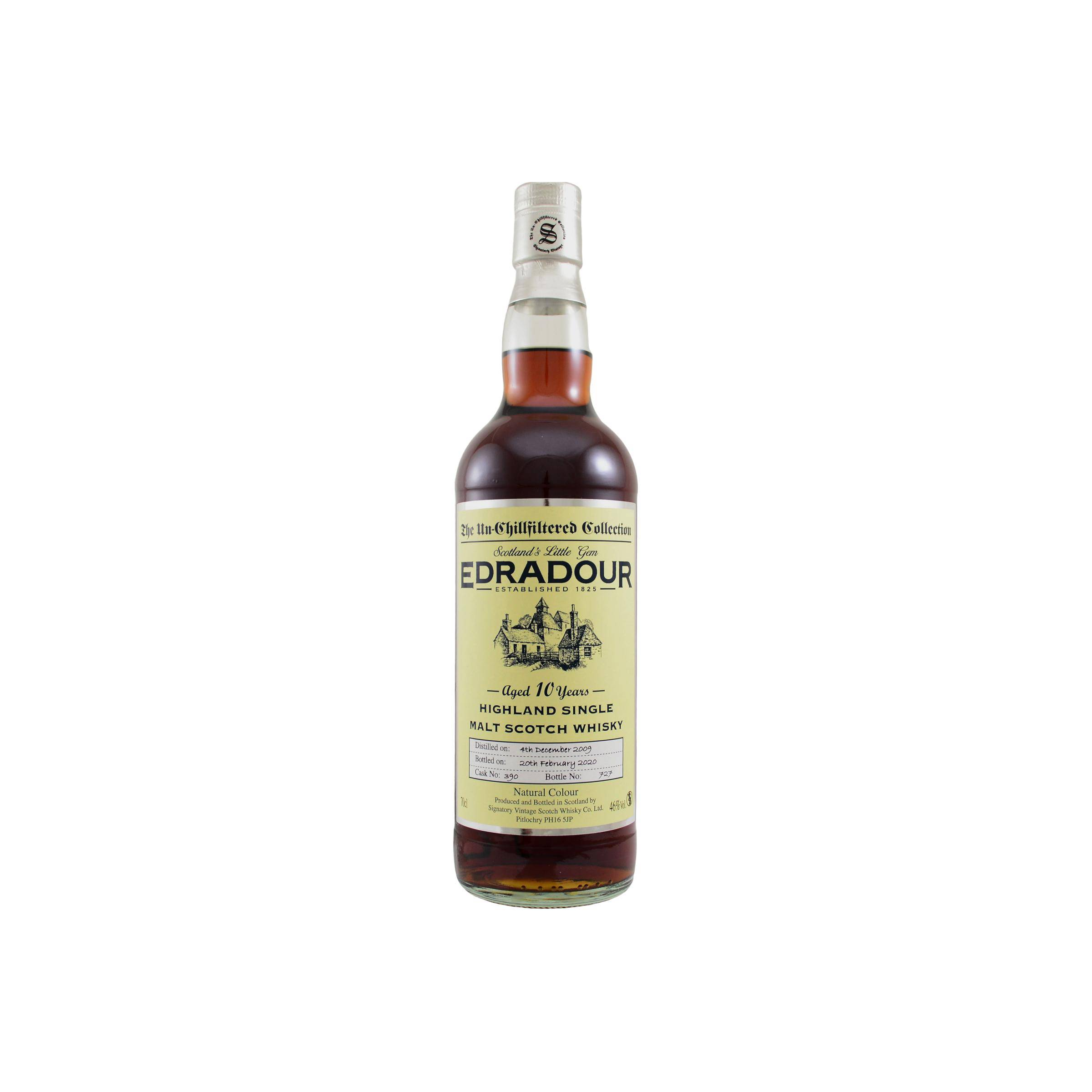 Edradour The Un-Chillfiltered Collection 2009 10 Years Single Malt Whisky