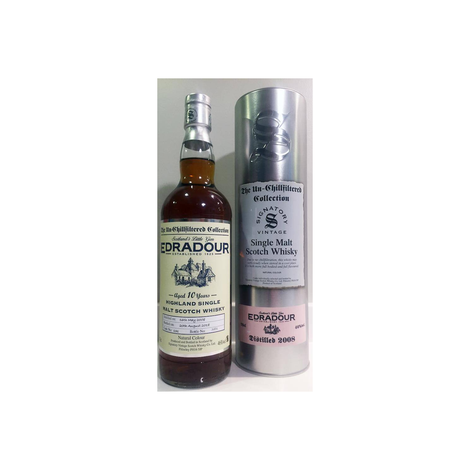 Edradour The Un-Chillfiltered Collection 2008 10 Years Single Malt Whisky 2