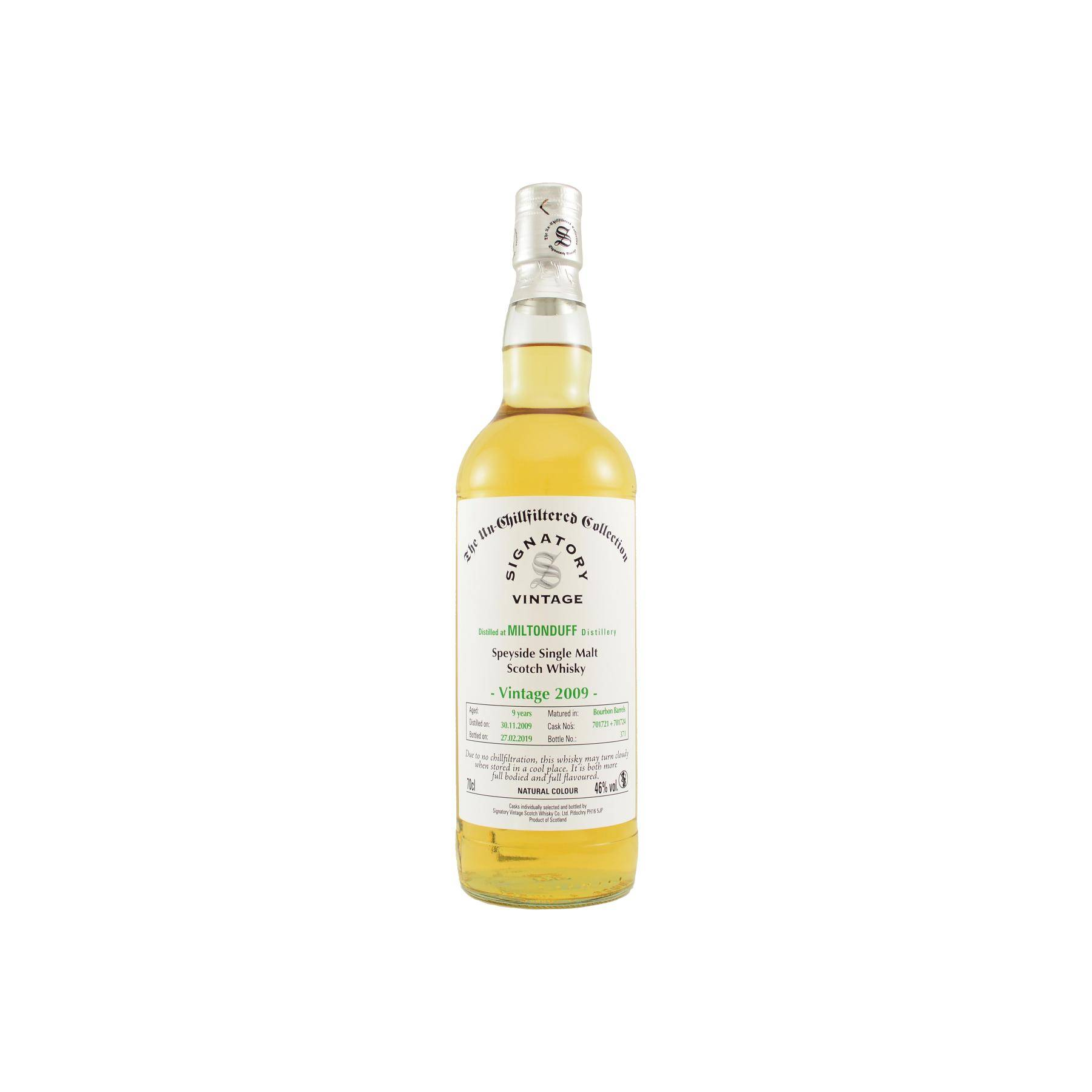 Miltonduff The Un-Chillfiltered Collection 2009 9 Years Single Malt Whisky