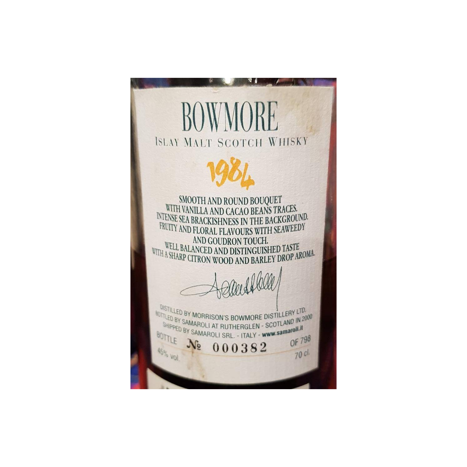 Bowmore 1984 16 Years Single Malt Whisky 3