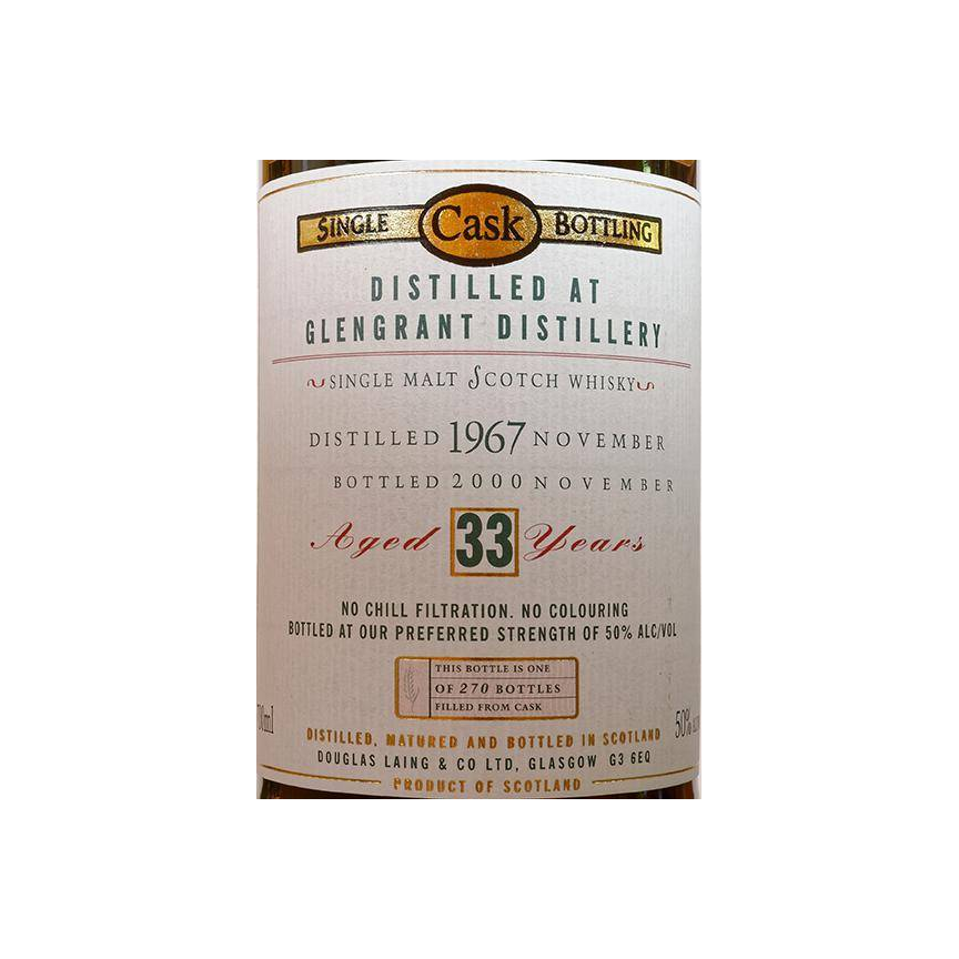 Glen Grant Old Malt Cask 1967 33 Years Single Malt Whisky 2