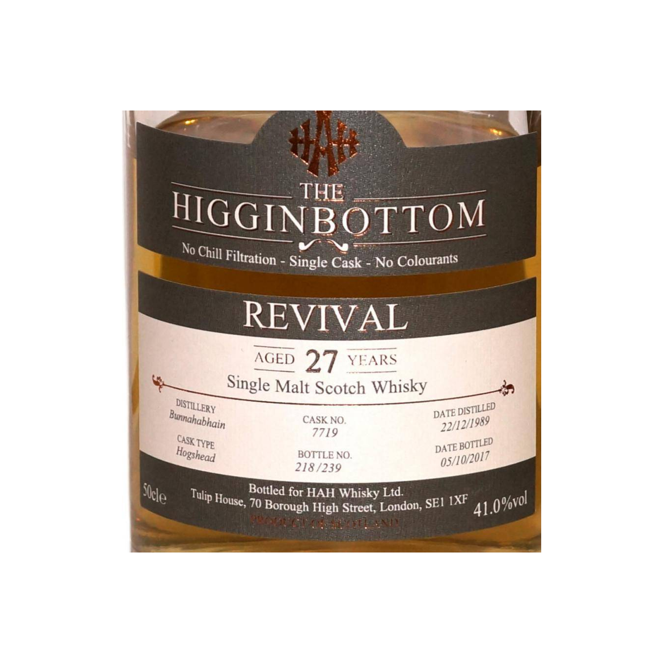Bunnahabhain 1989 27 Years Single Malt Whisky