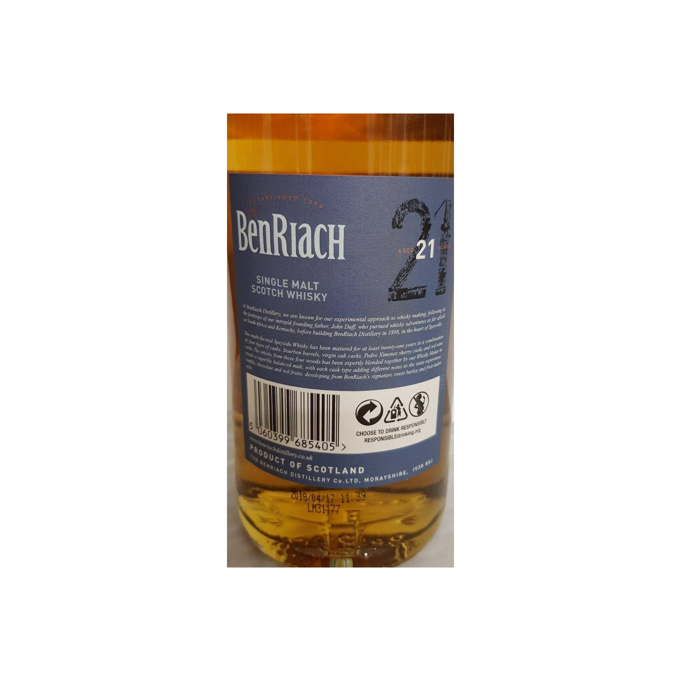 BenRiach 21 Years Single Malt Whisky 2