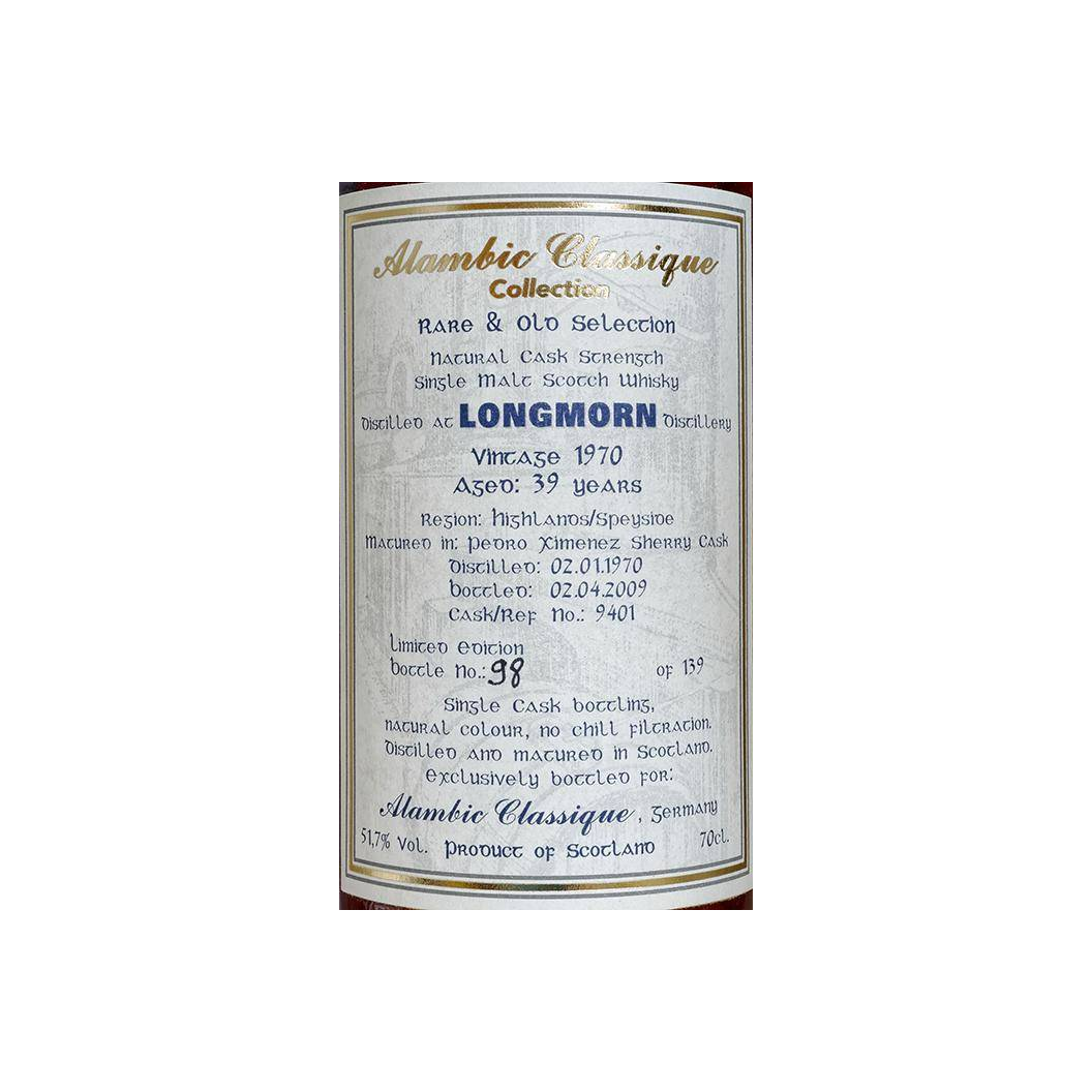 Longmorn 1970 39 Years Single Malt Whisky 2