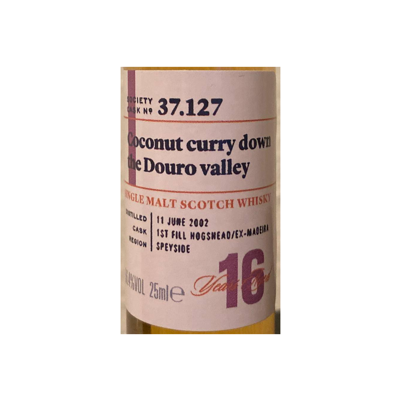 The Scotch Malt Whisky Society 2002 16 Years Single Malt Whisky