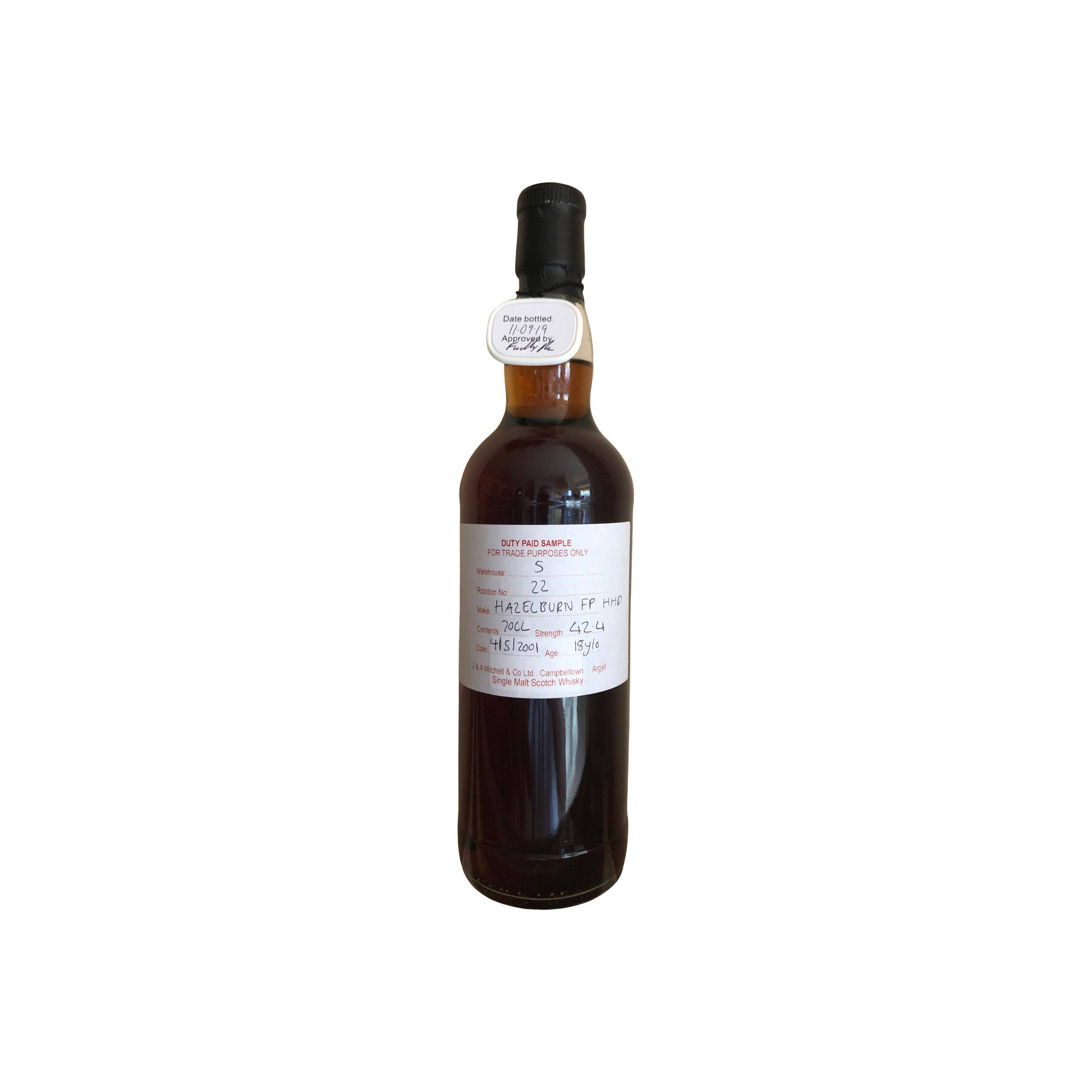 Hazelburn Duty Paid Sample - For Trade Purposes Only 2001 18 Years Single Malt Whisky