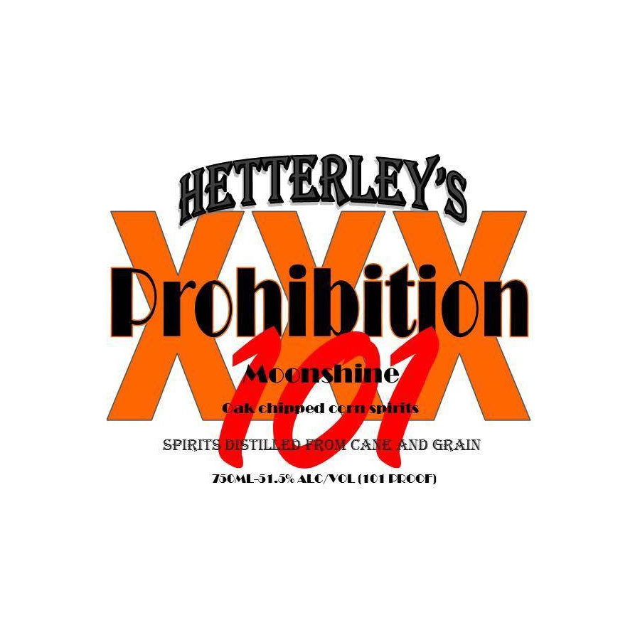 Hetterley's Prohibition 101 Moonshine