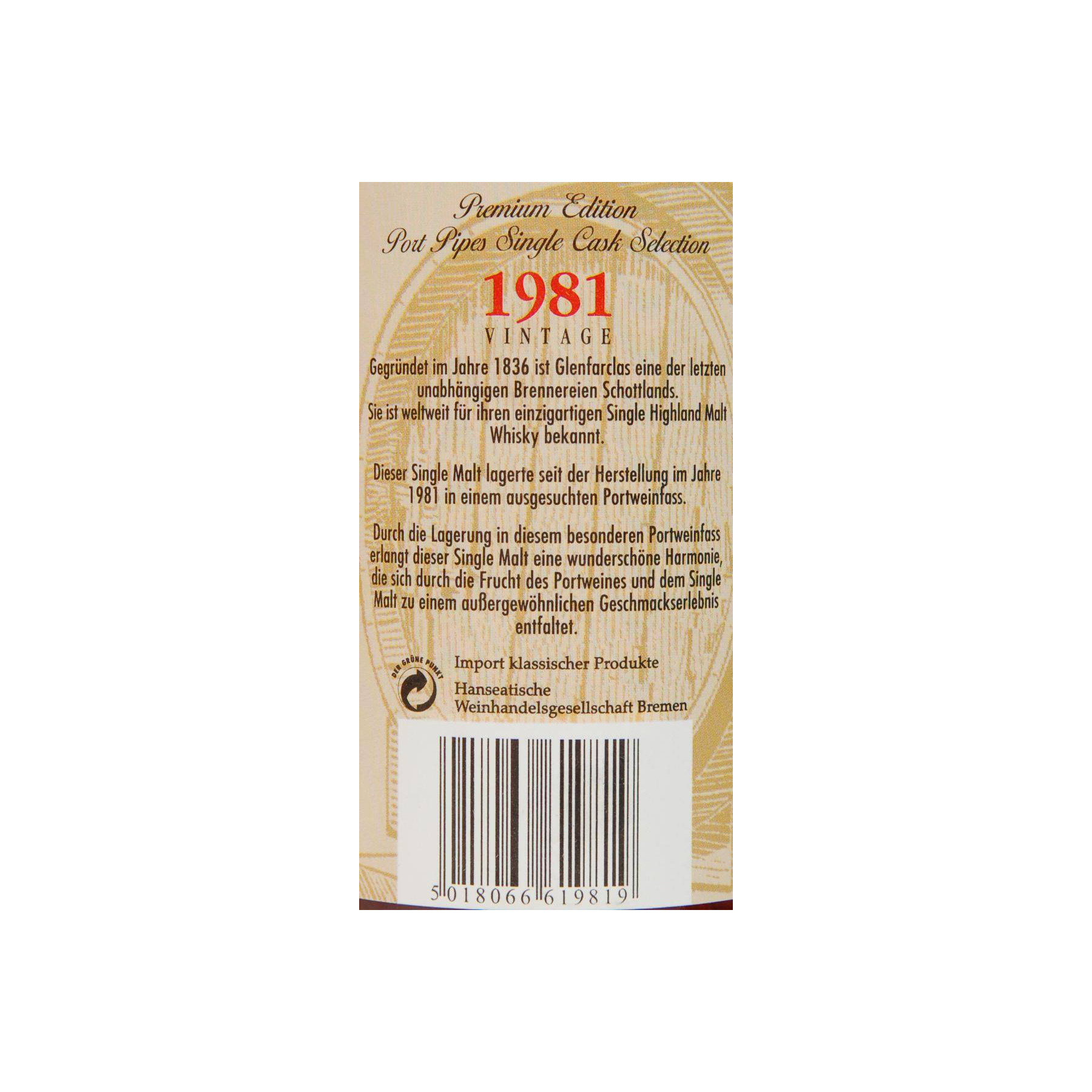 Glenfarclas 1981 23 Years Single Malt Whisky 3