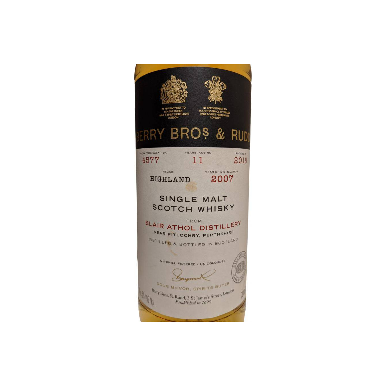 Blair Athol 2007 11 Years Single Malt Whisky 2