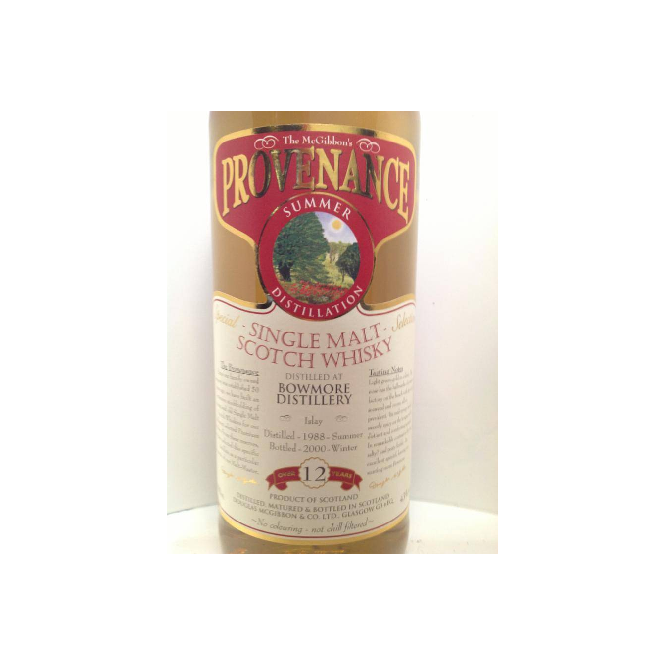 Bowmore McGibbon's Provenance 1988 12 Years Single Malt Whisky 3