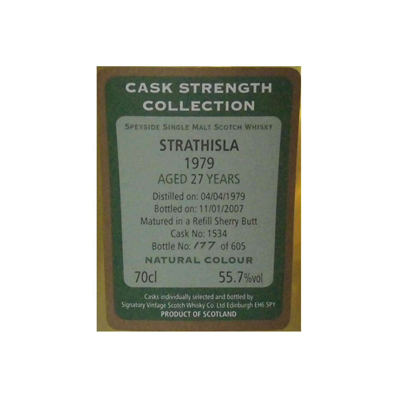 Strathisla Cask Strength Collection 1979 27 Years Single Malt Whisky 2