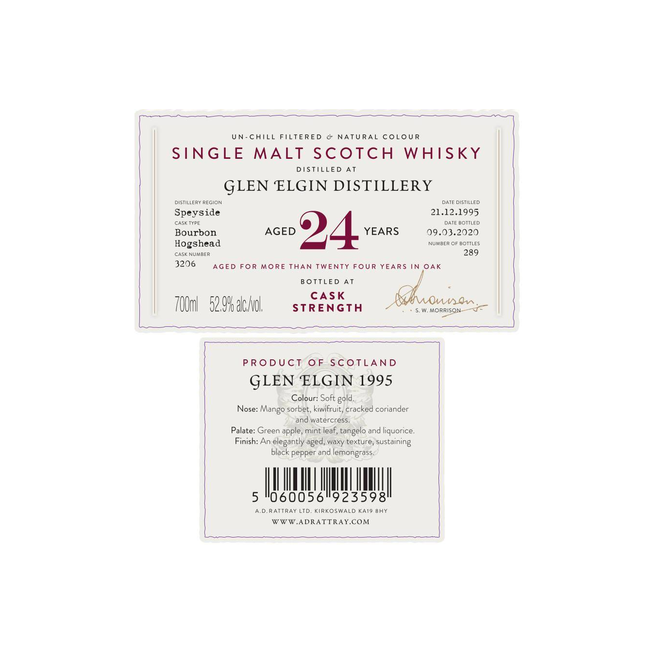 Glen Elgin 1995 24 Years Single Malt Whisky